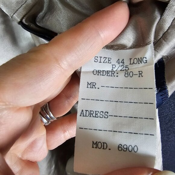 Brooks Brothers Blazer Silk Linen Wool Blend 2 Button Navy Blue Men Size 44L - Picture 5 of 14